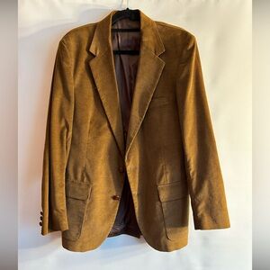 FARAH VINTAGE BROWN CORDUROY MENS ELBOW PATCH BLAZER/SPORT COAT SIZE 42L 1970’S